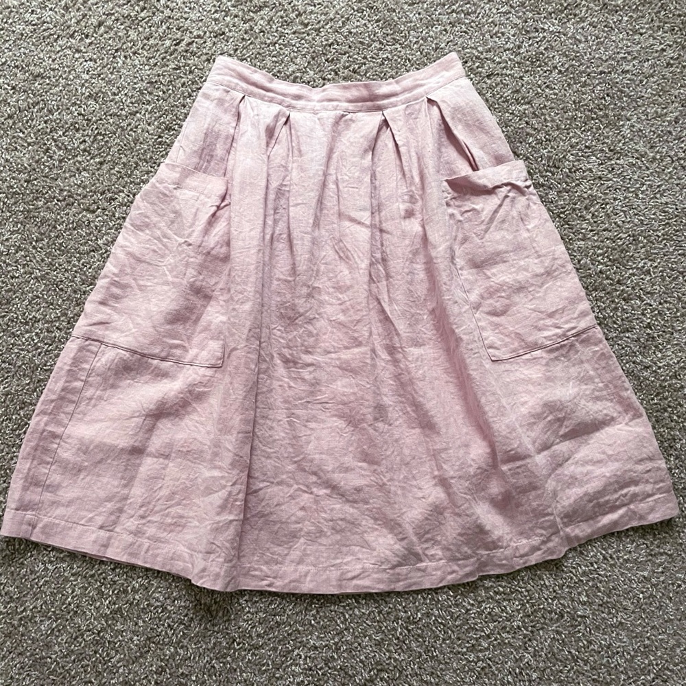 OffOn Linen Patch Pocket Skirt